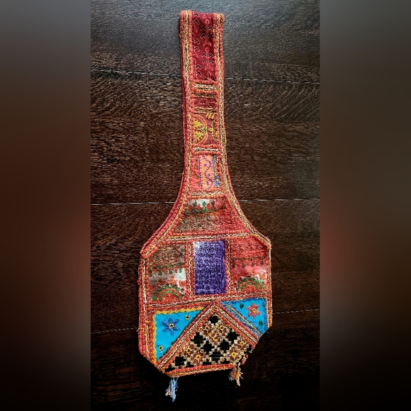 Vintage Indian Kutchi Mirrored Embroidered Shoulder Bag NWOT tags $24 - Picture 3 of 7